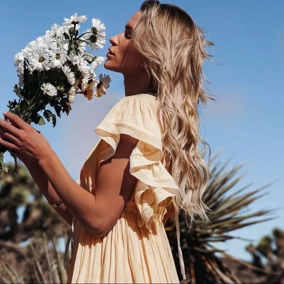 Boho summer lounge beach tunic coverup one size button front flutter sleeve - Picture 8 of 9